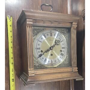 Lovely Vintage German Linden 8 day triple chime Bracket Clock Working Well w Key